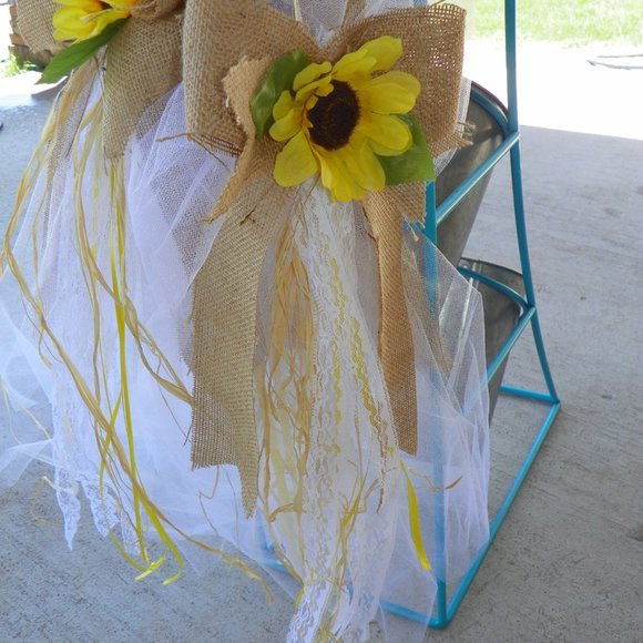 5 White Flower Lace Pink Wedding Pew Party Decor - Picture 7 of 11